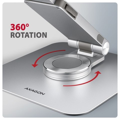 Podstawka pod laptopa AXAGON STND-L, 10 do 16 cali, aluminiowa, szara