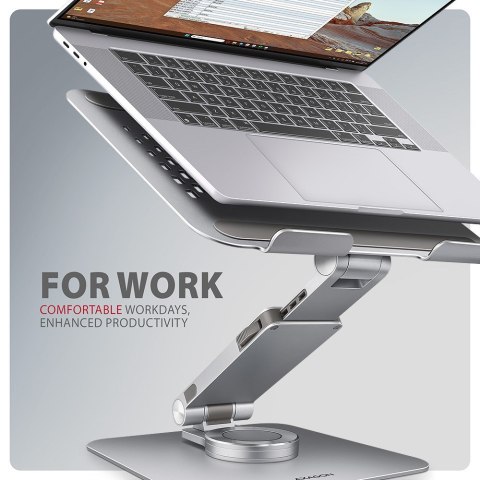Podstawka pod laptopa AXAGON STND-L, 10 do 16 cali, aluminiowa, szara