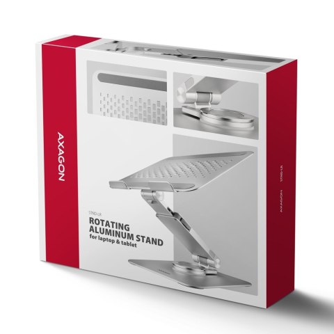 Podstawka pod laptopa AXAGON STND-L, 10 do 16 cali, aluminiowa, szara