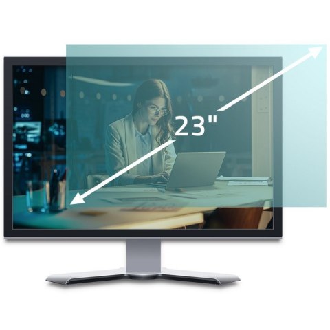 Qoltec Filtr światła niebieskiego 23" | 16:9 | Ochrona wzroku | Anti Glare | Matowy | na monitor Qoltec Filtr światła niebieskiego 23" | 16:9 | Ochrona wzroku | Anti Glare | Matowy | na monitor