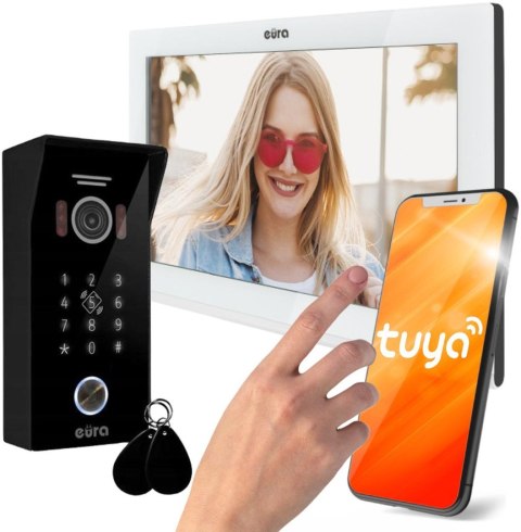 WIDEODOMOFON EURA VDP-99C5 biały, WiFi, RFID, TUYA WIDEODOMOFON EURA VDP-99C5 biały, WiFi, RFID, TUYA