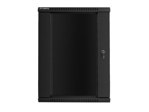 Szafa instalacyjna wisząca 19'' 18U 600X450mm czarna (drzwi szklane) Szafa instalacyjna wisząca 19'' 18U 600X450mm czarna (drzwi szklane)