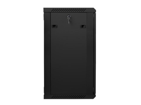 Szafa instalacyjna wisząca 19'' 18U 600X450mm czarna (drzwi szklane) Szafa instalacyjna wisząca 19'' 18U 600X450mm czarna (drzwi szklane)