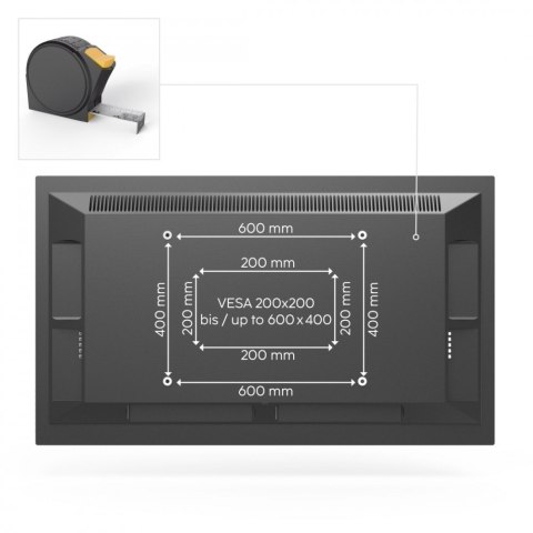 Uchwyt LCD/LED 600x400 fullmotion 90'