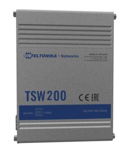 Switch Teltonika TSW200 x RJ45 1000Mb/s PoE+, 2x SFP, 240W Switch Teltonika TSW200 x RJ45 1000Mb/s PoE+, 2x SFP, 240W