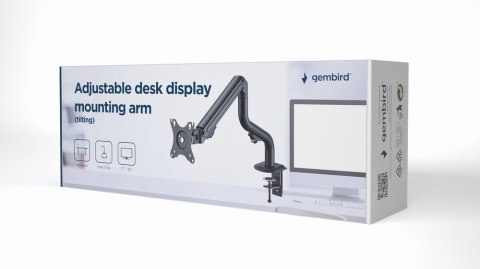 GEMBIRD BIURKOWE REGULOWANE RAMIĘ/UCHWYT NA MONITOR 17-32, VESA 100X100MM, DO 8 KG GEMBIRD BIURKOWE REGULOWANE RAMIĘ/UCHWYT NA MONITOR 17-32, VESA 100X100MM, DO 8 KG