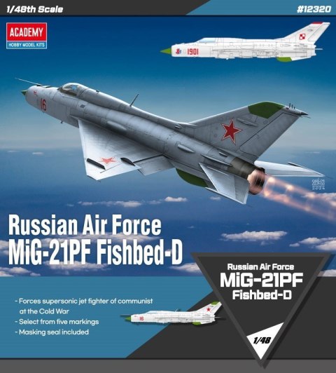 Model plastikowy MiG-21PF Polskie Malowanie 1/48 Model plastikowy MiG-21PF Polskie Malowanie 1/48