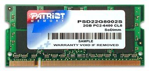 Pamięć Patriot Memory Signature PSD22G8002S (DDR2 SO-DIMM; 1 x 2 GB; 800 MHz; CL6) Pamięć Patriot Memory Signature PSD22G8002S (DDR2 SO-DIMM; 1 x 2 GB; 800 MHz; CL6)