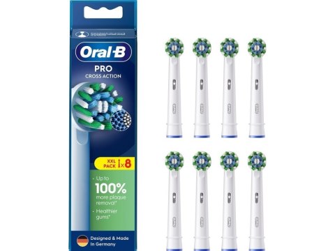 Końcówki do szczoteczki elektrycznej Oral-b Braun EB50RX-8 Cross Action Pro 8szt. Biały Końcówki do szczoteczki elektrycznej Oral-b Braun EB50RX-8 Cross Action Pro 8szt. Biały
