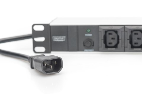 Digitus Listwa zasilająca PDU 19" Rack, 10x gniazdo C13, 2.0m, 1x wtyk C14, 10A, zabezpieczenie przeciążeniowe, profil aluminiow Digitus Listwa zasilająca PDU 19" Rack, 10x gniazdo C13, 2.0m, 1x wtyk C14, 10A, zabezpieczenie przeciążeniowe, profil aluminiow