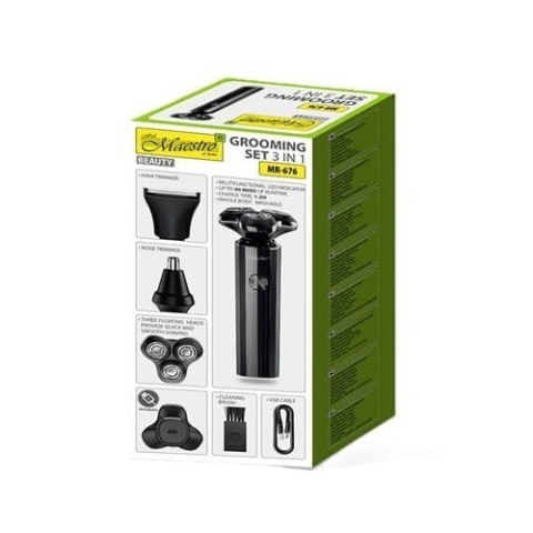 Zestaw do golenia 3w1 USB MAESTRO MR-676 Zestaw do golenia 3w1 USB MAESTRO MR-676