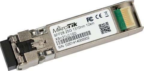 Moduł MikroTik XS+31LC10D | SFP/SFP+/SFP28 | 1/10/25Gb/s, SM, 10km, 1310nm Moduł MikroTik XS+31LC10D | SFP/SFP+/SFP28 | 1/10/25Gb/s, SM, 10km, 1310nm