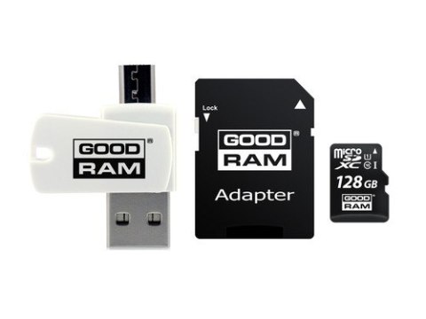 Karta microSDHC 128GB CL10 + adapter + czytnik Karta microSDHC 128GB CL10 + adapter + czytnik