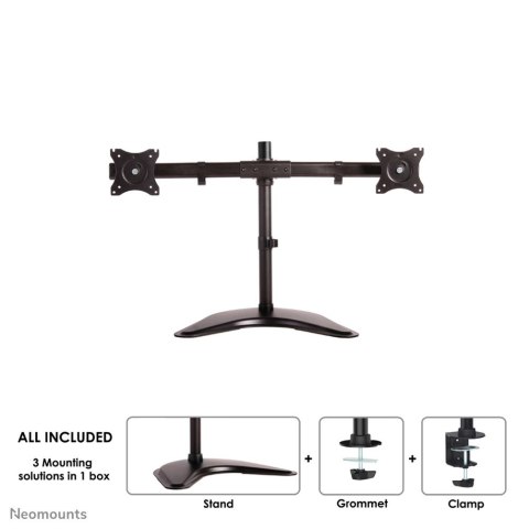 Neomounts NM-D335DBLACK uchwyt / stojak do monitorów 68,6 cm (27") Biurko Czarny Neomounts NM-D335DBLACK uchwyt / stojak do monitorów 68,6 cm (27") Biurko Czarny