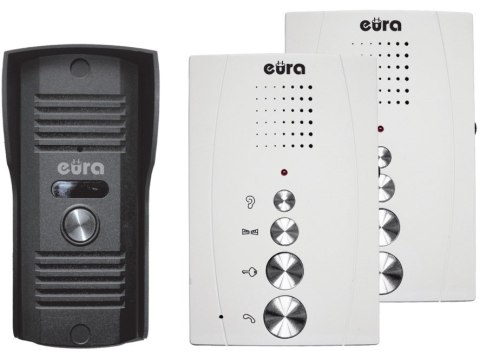 DOMOFON 'EURA' ADP-51A3 'DIFESA' - 1-rodzinny, 2 unifony, interkom, (biały) DOMOFON 'EURA' ADP-51A3 'DIFESA' - 1-rodzinny, 2 unifony, interkom, (biały)