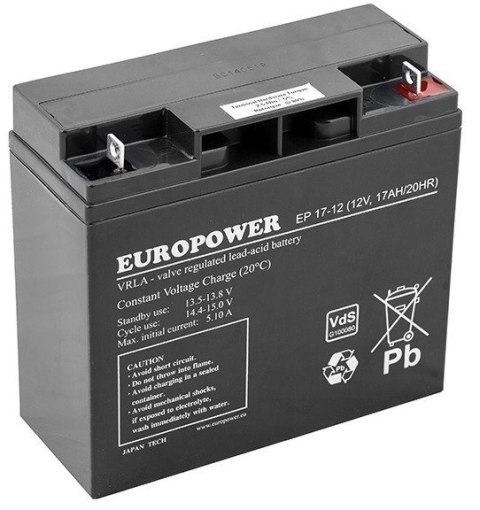 Akumulator AGM Europower | EP 17-12 12V / 17Ah Akumulator AGM Europower | EP 17-12 12V / 17Ah