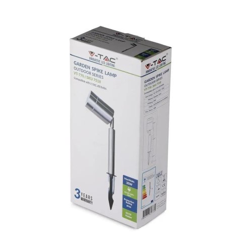 Oprawa gruntowa V-TAC VT-770 230V IP65 GU10 (SKU 7518) Srebrny