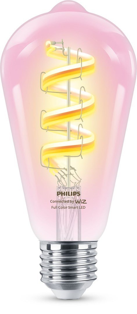 Philips Przezroczysta żarówka LED z widocznym spiralnym żarnikiem 40 W ST64 E27 Philips Przezroczysta żarówka LED z widocznym spiralnym żarnikiem 40 W ST64 E27