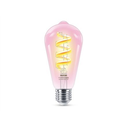 Philips Przezroczysta żarówka LED z widocznym spiralnym żarnikiem 40 W ST64 E27 Philips Przezroczysta żarówka LED z widocznym spiralnym żarnikiem 40 W ST64 E27