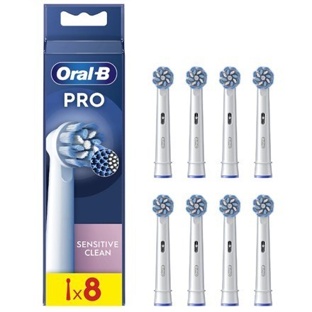 Braun Oral-B EB60-8 Jautrus Clean Pro Dantu Šepetelio Galvutes, 8 Vnt. Braun Oral-B EB60-8 Jautrus Clean Pro Dantu Šepetelio Galvutes, 8 Vnt.