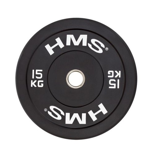 Talerz olimpijski Bumper 15 kg Czarny HMS BBR15 Talerz olimpijski Bumper 15 kg Czarny HMS BBR15