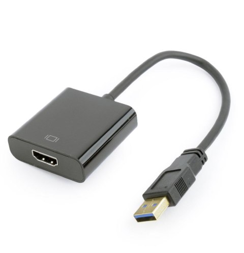 Adapter GEMBIRD A-USB3-HDMI-02 (USB 3.0 M - HDMI F; 0,15m; kolor czarny) Adapter GEMBIRD A-USB3-HDMI-02 (USB 3.0 M - HDMI F; 0,15m; kolor czarny)