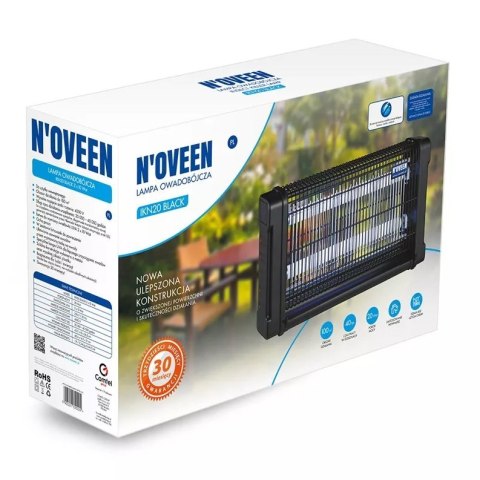 Lampa owadobójcza NOVEEN IKN20 Black 2x10 Wat Lampa owadobójcza NOVEEN IKN20 Black 2x10 Wat