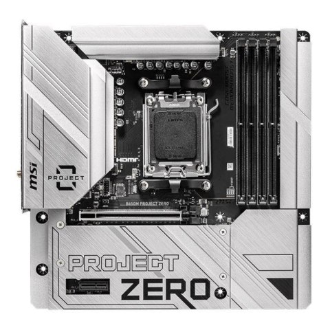 MSI B650M PROJECT ZERO płyta główna AMD B650 Gniazdo AM5 micro ATX MSI B650M PROJECT ZERO płyta główna AMD B650 Gniazdo AM5 micro ATX