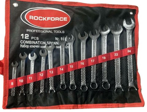 ROCKFORCE KLUCZ PŁASKO-OCZKOWY komplet 12 elementów (8-24mm) ROCKFORCE KLUCZ PŁASKO-OCZKOWY komplet 12 elementów (8-24mm)