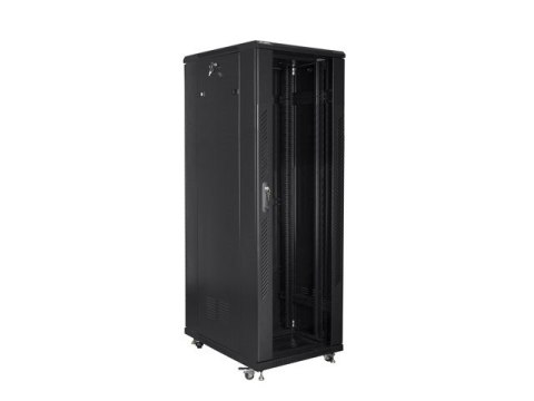 Szafy jednosekcyjna, zamykana na zamek Lanberg FF01-8847-12B (47U; 19'' / 800mm / 800 mm; stojąca; Pełne, Szklane; 800 kg; kolor Szafy jednosekcyjna, zamykana na zamek Lanberg FF01-8847-12B (47U; 19'' / 800mm / 800 mm; stojąca; Pełne, Szklane; 800 kg; kolor