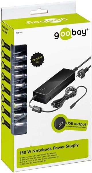 Zasilacz do Laptopa Goobay 150 W, 8.5 A, 24 V (55004)