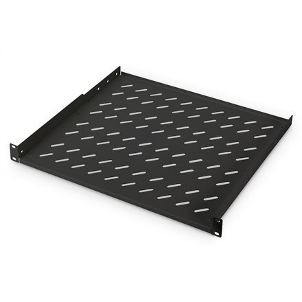 DIGITUS 1U rack mount fixed shelf vented, color black RAL 9005, 400x44 mm up to 15 kg DIGITUS 1U rack mount fixed shelf vented, color black RAL 9005, 400x44 mm up to 15 kg