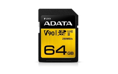 ADATA Premier ONE 64 GB SDXC UHS-II Klasa 10 ADATA Premier ONE 64 GB SDXC UHS-II Klasa 10