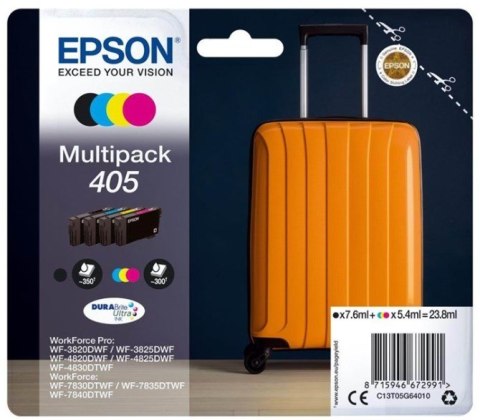 Epson 405 DURABrite Ultra Ink nabój z tuszem 1 szt. Oryginalny Standardowa wydajność Czarny, Cyjan, Purpurowy, Żółty Epson 405 DURABrite Ultra Ink nabój z tuszem 1 szt. Oryginalny Standardowa wydajność Czarny, Cyjan, Purpurowy, Żółty