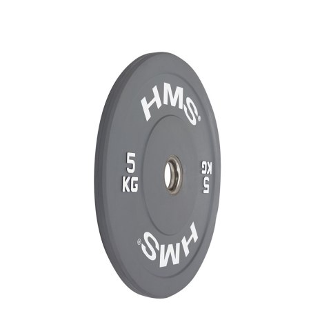 Talerz olimpijski Bumper 5 kg Szary HMS CBR05 Talerz olimpijski Bumper 5 kg Szary HMS CBR05