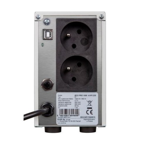 Zasilacz UPS EVER ECO PRO 1000 AVR CDS (W/EAVRTO-001K00/00) Zasilacz UPS EVER ECO PRO 1000 AVR CDS (W/EAVRTO-001K00/00)