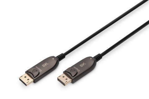 Kabel DP/DP M/M czarny 15m DisplayPort 1.4 Hybrydowy AOC 8K 60Hz UHD Kabel DP/DP M/M czarny 15m DisplayPort 1.4 Hybrydowy AOC 8K 60Hz UHD