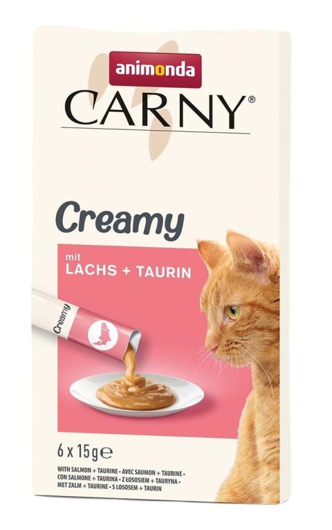 ANIMONDA Carny Creamy z łososiem + tauryna 6x 15g ANIMONDA Carny Creamy z łososiem + tauryna 6x 15g