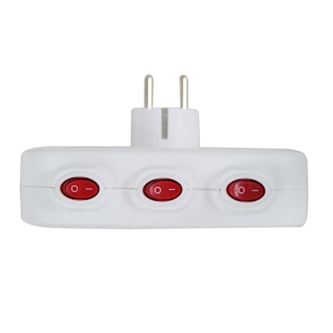 ESPERANZA ROZGAŁĘŹNIK ELEKTRYCZNY 3 GNIAZDA Z WYŁĄCZNIKAMI BIAŁY ELK307W ESPERANZA ROZGAŁĘŹNIK ELEKTRYCZNY 3 GNIAZDA Z WYŁĄCZNIKAMI BIAŁY ELK307W