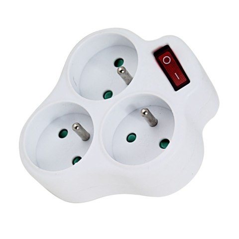 ESPERANZA ROZGAŁĘŹNIK ELEKTRYCZNY 3 GNIAZDA Z WYŁĄCZNIKIEM BIAŁY ELK304W ESPERANZA ROZGAŁĘŹNIK ELEKTRYCZNY 3 GNIAZDA Z WYŁĄCZNIKIEM BIAŁY ELK304W