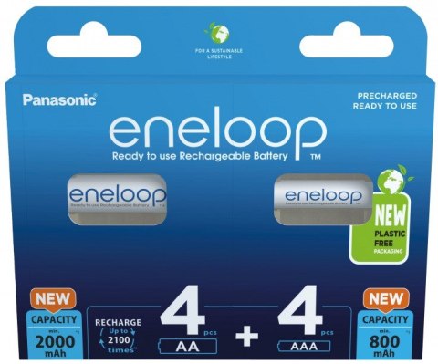 PANASONIC ENELOOP ZESTAW 4x AA 2000mAh + 4x AAA 800mAh PANASONIC ENELOOP ZESTAW 4x AA 2000mAh + 4x AAA 800mAh