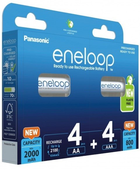 PANASONIC ENELOOP ZESTAW 4x AA 2000mAh + 4x AAA 800mAh PANASONIC ENELOOP ZESTAW 4x AA 2000mAh + 4x AAA 800mAh