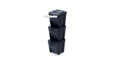 KEDEN KOSZ NA ŚMIECI SORTIBOX 35L SET 3 - SZARY KAMIENNY KEDEN KOSZ NA ŚMIECI SORTIBOX 35L SET 3 - SZARY KAMIENNY