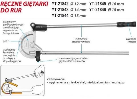 GIĘTARKA DO RUR 18MM GIĘTARKA DO RUR 18MM