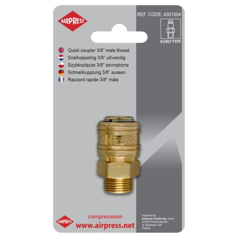 SZYBKOZŁĄCZE Z GWINTEM ZEWNĘTRZNYM 3/8'' SZYBKOZŁĄCZE Z GWINTEM ZEWNĘTRZNYM 3/8''