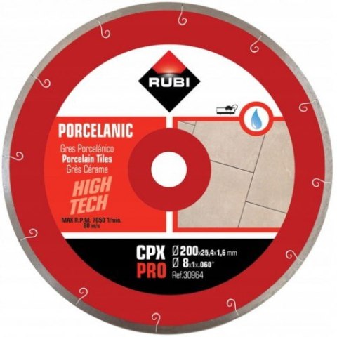 TARCZA DIAMENTOWA DO GRESU PORCELANOWEGO CPX 200 PRO 25,4MM TARCZA DIAMENTOWA DO GRESU PORCELANOWEGO CPX 200 PRO 25,4MM