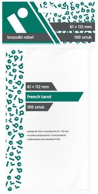Koszulki na karty 61x112mm French Tarot 100 sztuk Koszulki na karty 61x112mm French Tarot 100 sztuk