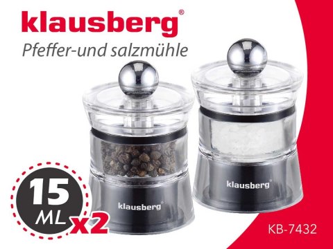 ZESTAW MŁYNKÓW DO PIEPRZU I SOLI KLAUSBERG KB-7432 ZESTAW MŁYNKÓW DO PIEPRZU I SOLI KLAUSBERG KB-7432