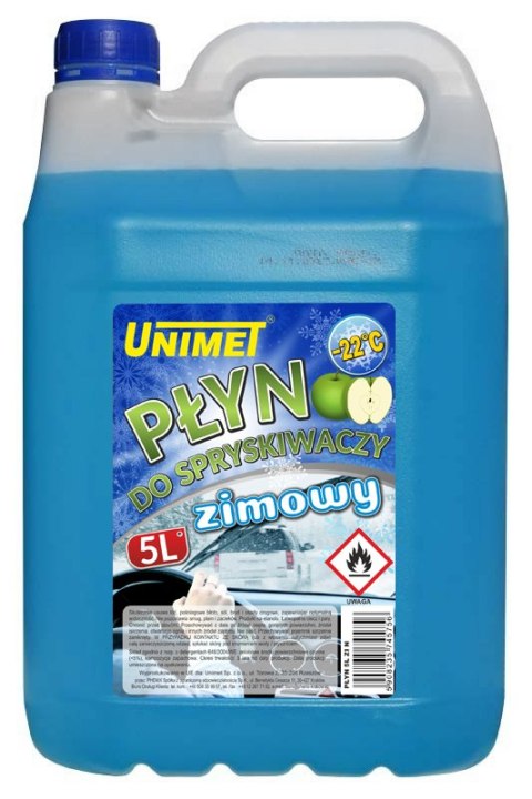 PŁYN DO SPRYSKIWACZY ZIMOWY 5L DO-22 NA ETANOLU NIEBIESKI PŁYN DO SPRYSKIWACZY ZIMOWY 5L DO-22 NA ETANOLU NIEBIESKI
