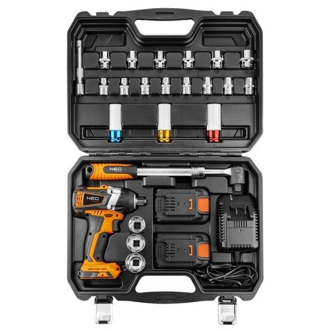 KLUCZ UDAROWY AKUMULATOROWY 2*18V,2.0AH,ZESTAW NASADEK 1/2'' KLUCZ UDAROWY AKUMULATOROWY 2*18V,2.0AH,ZESTAW NASADEK 1/2''